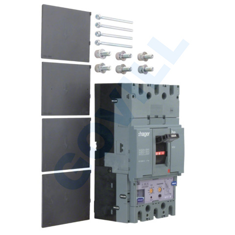 Hager Kompakt megszakító h630, 3P, 400A, 50kA, áll. LSI elektr. kioldóval