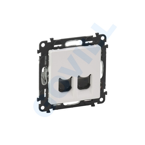 Legrand Valena Life dupla RJ45 Cat. 5e UTP aljzat, fehér