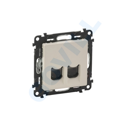 Legrand Valena Life dupla RJ45 Cat. 5e UTP aljzat, elefántcsont