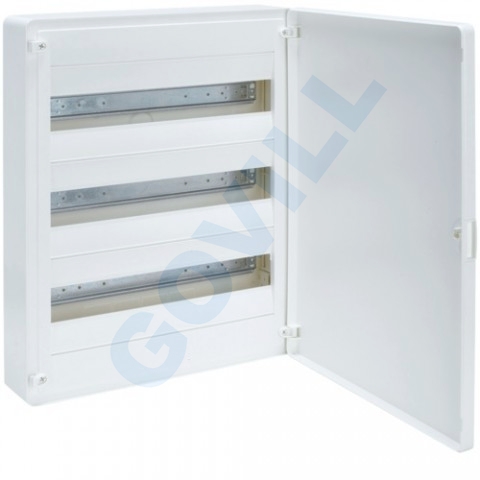 Hager Lakáselosztó teli ajtóval, süllyeszthető, 3x12 modul, Golf