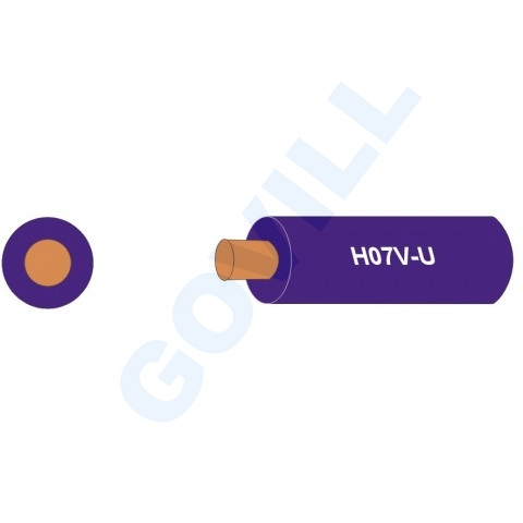 MCu 1.5mm tömör erű rézvezeték, lila (H07V-U)