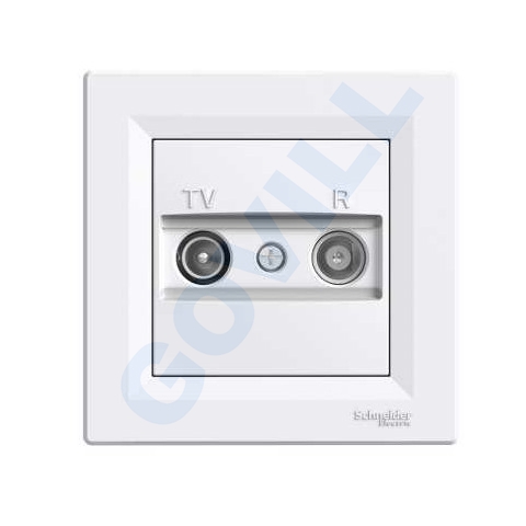ASFORA TV/R aljzat, átmenő, 8 dB, fehér 