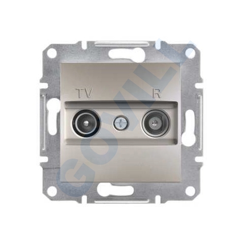 ASFORA TV/R aljzat, átmenő, 8 dB, bronz ASFORA TV/R aljzat, átmenő, 8 dB, bronz