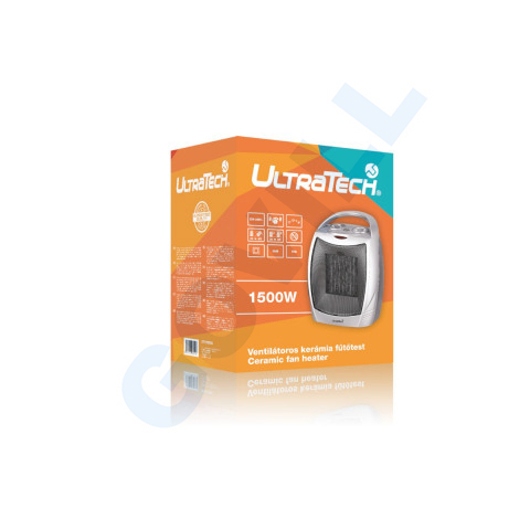 UltraTech fűtőtest kerámia  UT-H1500A 1500W szürke-ezüst ventilátoros