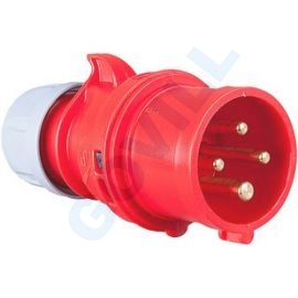 PCE ipari csatlakozó dugvilla lengő, 16A, 4P, 400V, IP44, piros