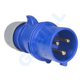 PCE ipari csatlakozó, dugvilla lengő, 32A, 3P, 230V, IP44, kék