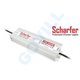 Scharfer LED tápegység 200W, 24V DC, 190-250V/AC, IP67 