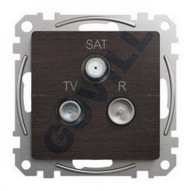 ÚJ SEDNA TV/R/SAT aljzat, átmenő, 7 dB, wenge