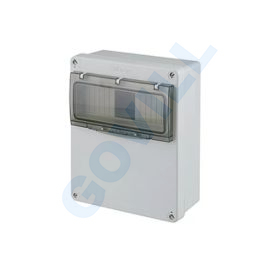 Ipari doboz üres 4-8Modul, átlátszó ajtóval, IP65, 180x230x80mm