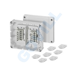 Hensel DP9222 kötődoboz sork. 2x1,5-2,5mm2 IP54 139x119x49