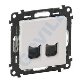 Legrand Valena Life dupla RJ45 Cat. 5e UTP aljzat, fehér