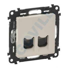 Legrand Valena Life dupla RJ45 Cat. 5e UTP aljzat, elefántcsont