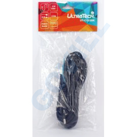 UltraTech zsinórközi kapcsoló, 2,5m vezetékkel, fekete 2x0,75mm2, H03VVH2-F kábellel