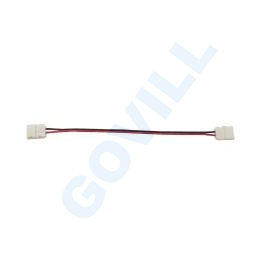 Tracon LED szalag csatlakozó, forrasztás nélküli 15cm toldó vezetékkel WW és CW szalaghoz (8mm)