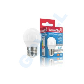 UltraTech LED kisgömb izzó E27 5W 500 lumen 4000K 240fok 15000óra