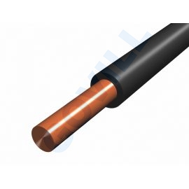 MCu 1.5mm tömör erű rézvezeték, fekete(H07V-U)