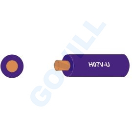 MCu 1.5mm tömör erű rézvezeték, lila (H07V-U)