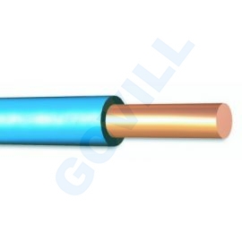 MCu 1.5mm tömör erű rézvezeték, kék (H07V-U)