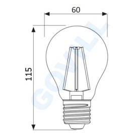 UltraTech LED filament normál izzó E27 12W 1521lm 4000K 300fok 15000óra