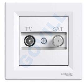 ASFORA TV/SAT aljzat, átmenő, 4 dB, fehér 