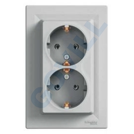 ASFORA 2x2P+F aljzat, csavaros, alumínium 