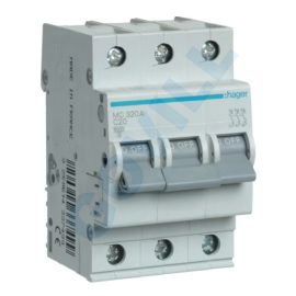 Hager Kismegszakító 3P, C-20A, 6kA, 3M