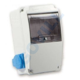 Tp Electric Ipari doboz szerelt 130x220 2x(2P+F) IP44 oldal lapon, előlap üres
