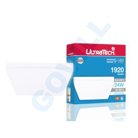 UltraTech LED mennyezeti lámpatest lapos szögletes 12W 960lm 4000K IP20
