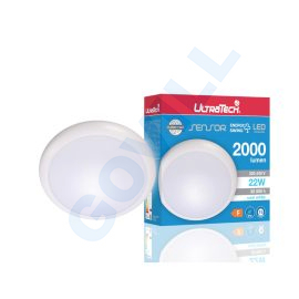 UltraTech LED mikrohullámú, mozgásérzékelős lámpatest  22W 2000lm  IP66