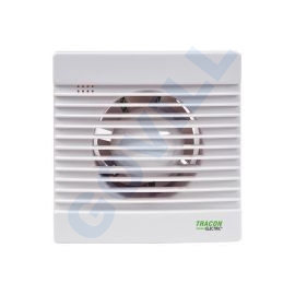 Tracon Fürdőszoba ventilátor, golyóscsapágy időzítő 230 VAC, 15W, 80 m3/h, 33 dB,100 mm