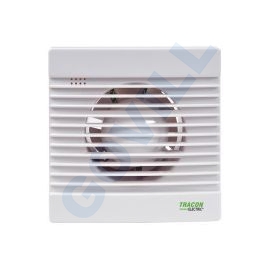 Tracon Fürdőszoba ventilátor, golyóscsapágy+időzítő+v.zsalu 230 VAC, 15W, 80 m3/h, 33 dB,100 mm