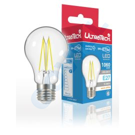 UltraTech LED filament izzó E27 8,5W 1055lm 2700K 15000óra