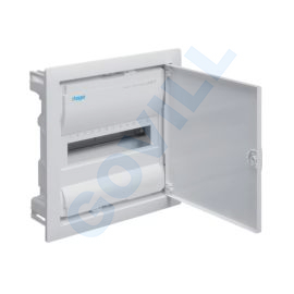 Hager Volta kiselosztó IP30, 1x12M, süllyesztett, teli ajtós, 321x314,5x87mm falkivágásba