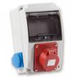 Tp Electric Ipari doboz szerelt 130x220 1x(4P16A) + 2x(2P+F) IP44