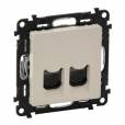 Legrand Valena Life dupla RJ45 Cat. 5e UTP aljzat, elefántcsont