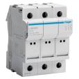 Olvadóbiztosítós szakaszoló 10,3x38 mm  3P 3 Modul