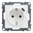 Legrand Suno 2P+F + USB-C csatlakozóaljzat (rugós), biztonsági zsaluval, fehér