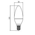 UltraTech LED gyertyaizzó, E14, 7W, 806lm, 2700K