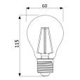 UltraTech LED filament normál izzó E27 12W 1521lm 4000K 300fok 15000óra