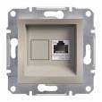 ASFORA 1xRJ45 Cat5e UTP aljzat, bronz ASFORA 1xRJ45 Cat5e UTP aljzat, bronz