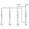 VAL-MS 230/3+1 túlfeszültség levezető T2 osztályú 5 vezetékes