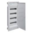 Hager Volta kiselosztó IP30, 4x12M, süllyesztett, teli ajtós, 720x314,5x87mm falkivágásba