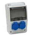 Tp Electric Ipari doboz szerelt 130x220 2x(2P+F) előlapon